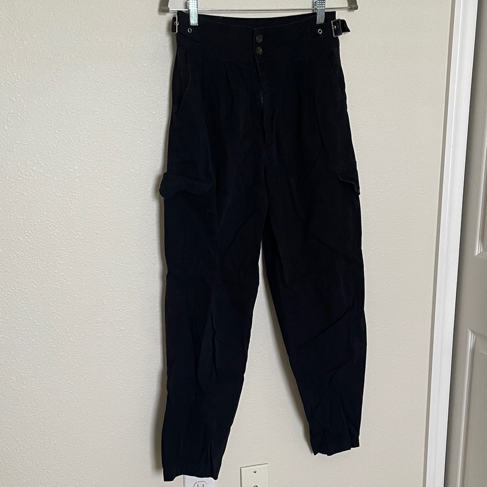 Forever 21 Black women’s Cargo Pants with Tapered Leg